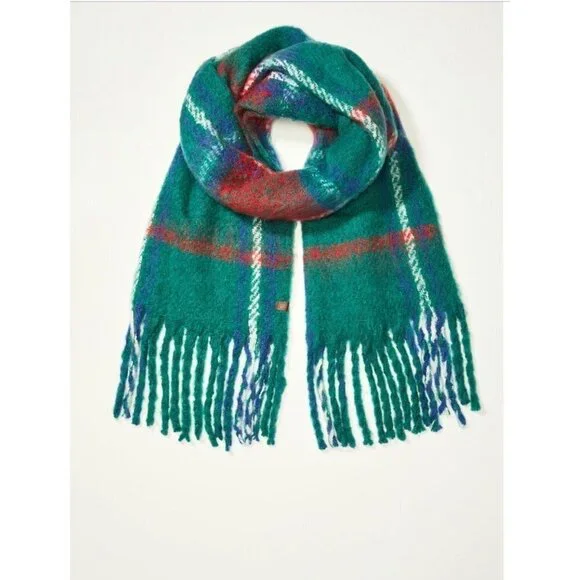 Lucky brand green plaid blanket scarf - Picture 1 of 6